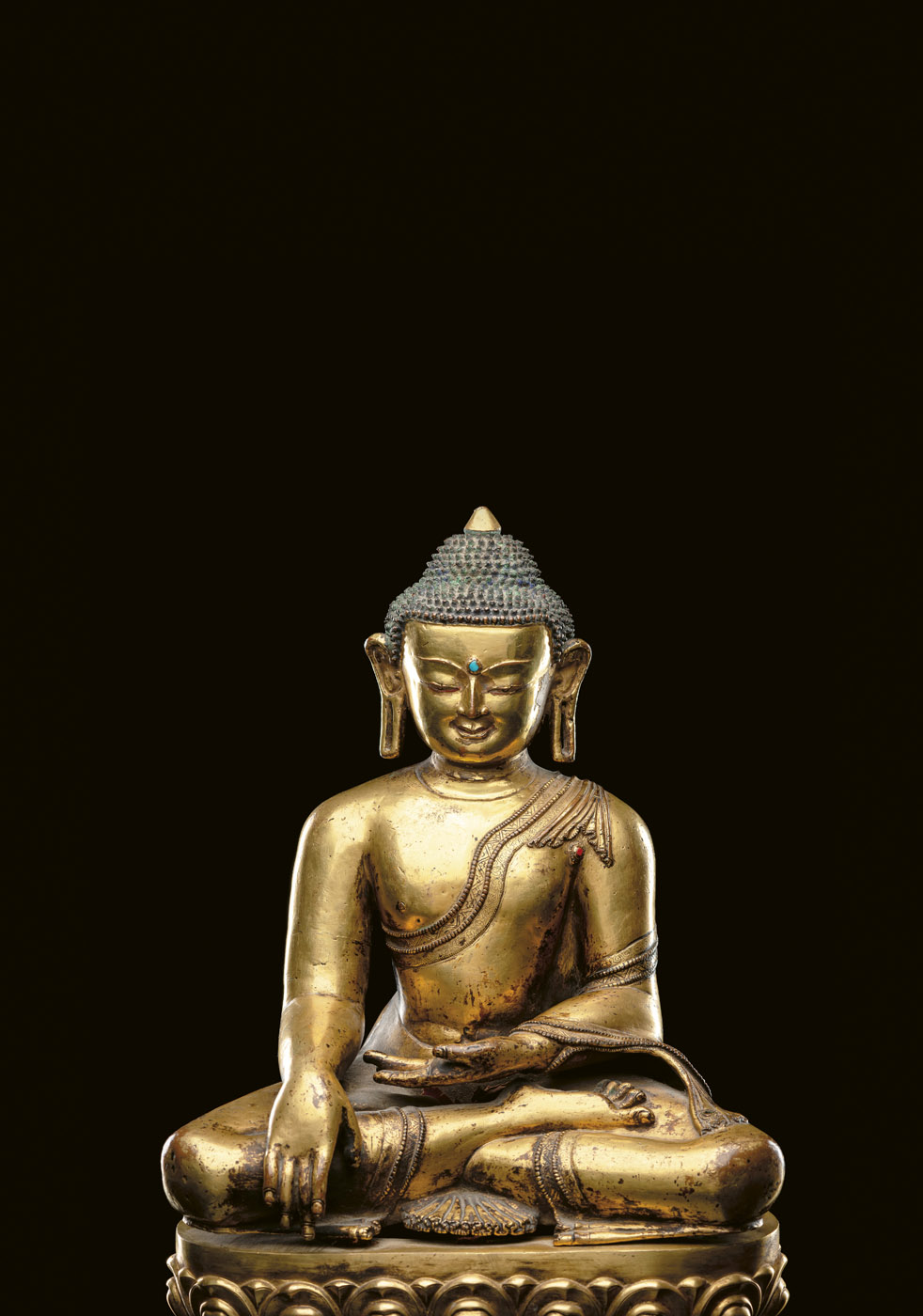<b>Bedeutende feuervergoldete Bronze des Buddha Shakyamuni</b> <b>Bedeutende feuervergoldete Bronze des Buddha Shakyamuni</b>