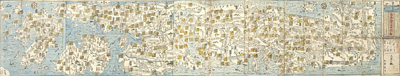 <b>Eine japanische historische Landkarte 'Dai Nihon kairiku dōchū zue' und drei koreanischen Landkarten</b>