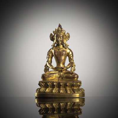 <b>Feuervergoldete Bronze des Amithaba</b>