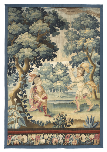 <b>A FLEMISH TAPESTRY FRAGMENT IN WOOL AND SILKS</b>
