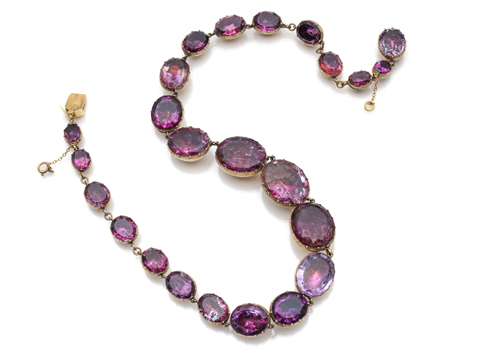 <b>A gemstone biedermeier necklace</b>