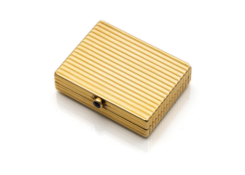 <b>CARTIER gold pillbox</b>
