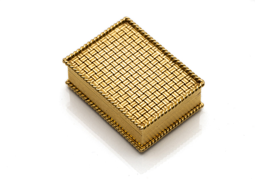 <b>A small Cartier gold box</b>