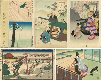 <b>Miyagi Gengyo  (fl. c. 1840 -1870), Mizuno Toshikata (1866 - 1908) und Miyagawa Shuntei  (1873-1914)</b>