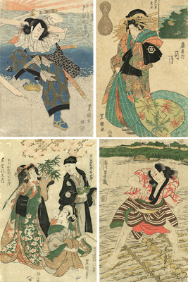 <b>Utagawa Toyokuni  I (1769 - 1825) und Utagawa Toyokuni II (Toyoshige ) (ca. 1802 - 1835)</b>
