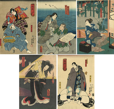 <b>Utagawa Toyoshige (Toyokuni II)  (1777 - 1825) und Utagawa Kunisada (Toyokuni III) (1786 -1864)</b>