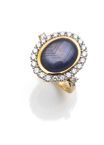 <b>Star sapphire diamond ring</b>