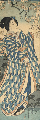 <b>Zwei Farbhilzschnitt u.a. Chikayoshi (aktiv ca. 1865 - 1871)</b>