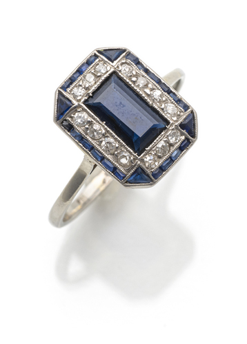 <b>Saphir Diamant Ring</b>