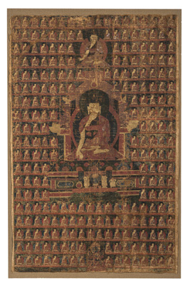 <b>A THANGKA DEPICTING BUDDHA SHAKYAMUNI</b>