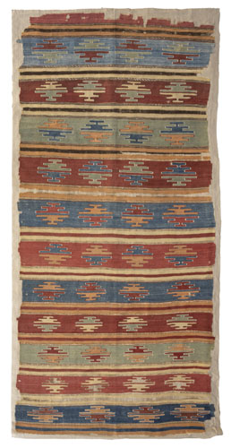 <b>A single-weft slit-tapestry Kilim, Dazgiri</b> <b>A single-weft slit-tapestry Kilim, Dazgiri</b>