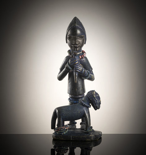 <b>A fine wood figure accompanied by a dog</b> <b>A fine wood figure accompanied by a dog</b>